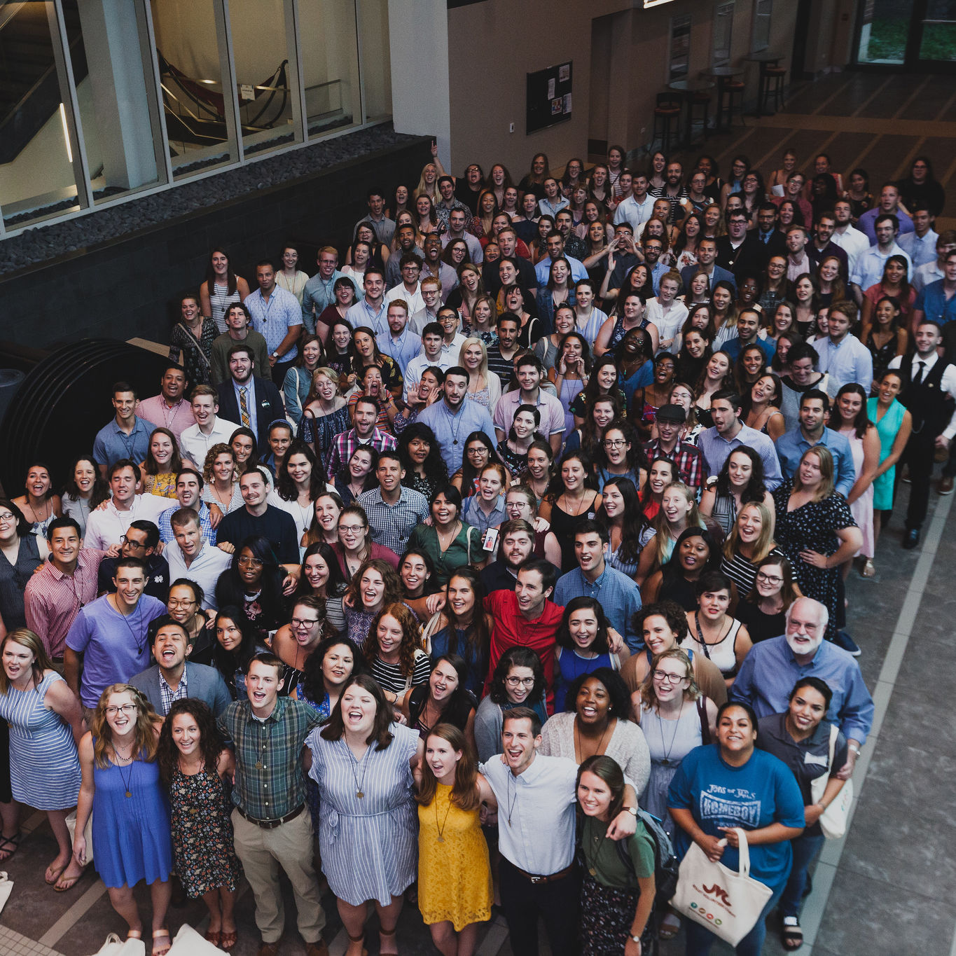 Jesuit Volunteers gather after Commissioning Mass at Orientation. (2018)